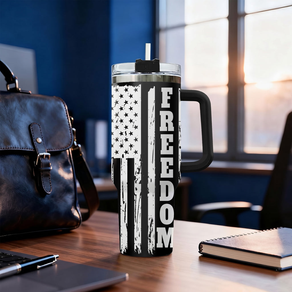USA Tumbler 40oz With Handle, America Tumbler Gifts
