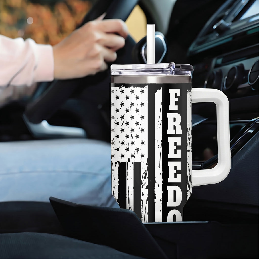 USA Tumbler 40oz With Handle, America Tumbler Gifts