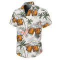 Beer Hawaiian Shirt for Men, Button Up Shirt for Men, Tropical Short Sleeve Beach Vacation Summer Casual Shirt - 0015