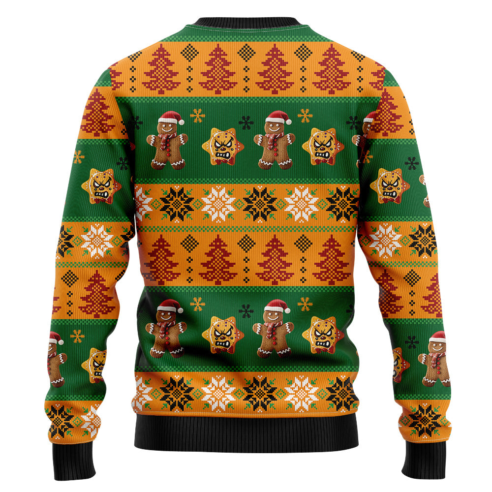 Funny Oh Snap Gingerbread Man Ugly Christmas Sweater, 3D Broken Cookie Holiday Sweatshirt, Humor Xmas Jumper